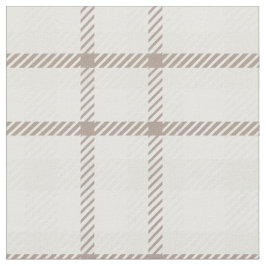 Gingham plaid neutral coffee latte stripes  ファブリック
