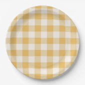 Gingham Plaid Plates ペーパープレート (正面)