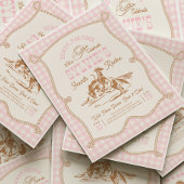 Gingham Rope Cowgirl Birthday Invitation 招待状