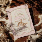 Gingham Rope Cowgirl Birthday Invitation 招待状