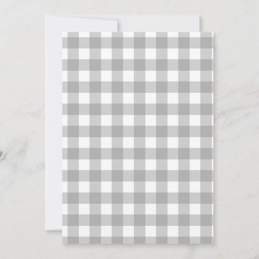 Gingham Some Bunny Is One Birthday Personalized 招待状 (裏面)