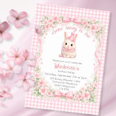 Gingham Some Bunny Is One Birthday Personalized 招待状