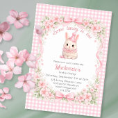 Gingham Some Bunny Is One Birthday Personalized 招待状