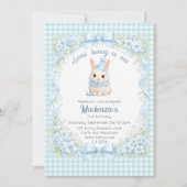 Gingham Some Bunny Is One Birthday Personalized 招待状 (正面)
