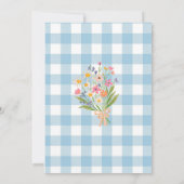 Gingham Something Blue Before I Do Bridal Shower 招待状 (裏面)