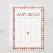 Gingham Watercolor Baby Shower Game Card 招待状 (正面)