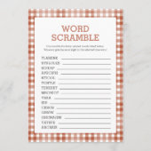 Gingham Watercolor Baby Shower Games Card 招待状 (裏面)