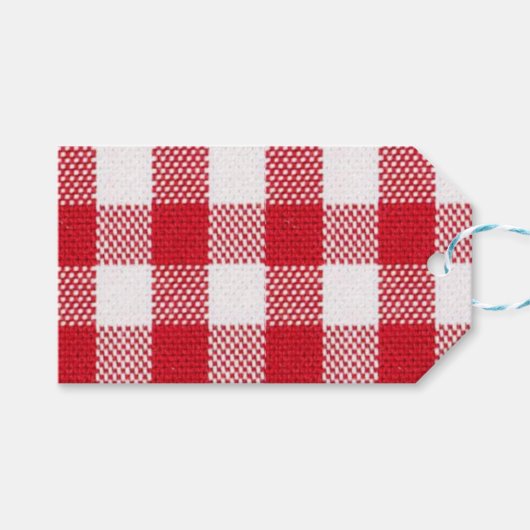 GinghamTag 赤と白 HAMbyWGギフトラベル ギフトタグ (正面(横))