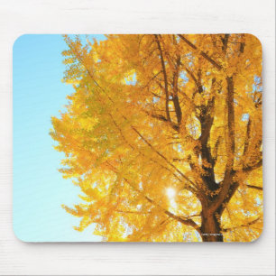 Gingkoの木、長野県、日本 マウスパッド