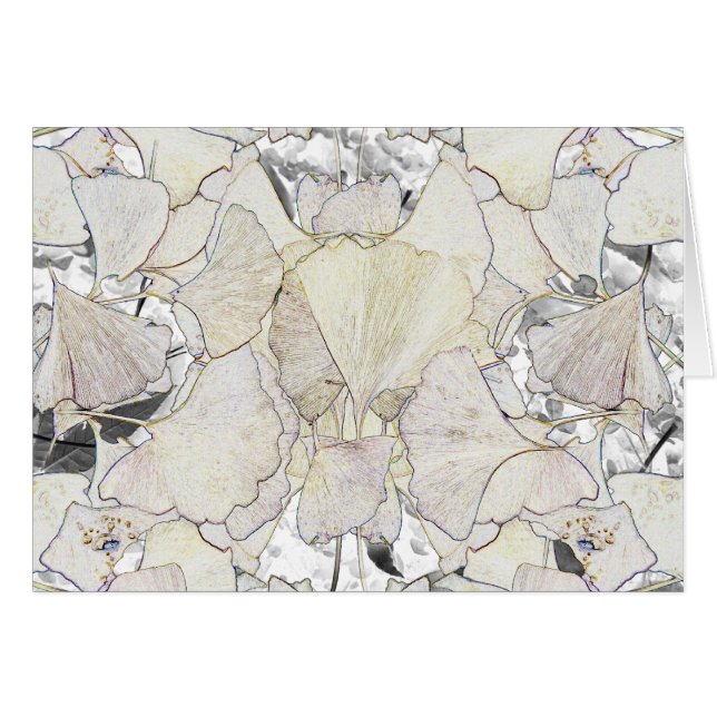 gingkoの葉のペンとインクのイメージ (正面横)