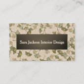 Gingko Leaves on Textured Background Designer's 名刺 (正面)