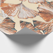 Gingko with fruits seamless pattern. Watercolor fl ラッピングペーパー (角)