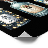 Gingle Bells Funny Gin Gin Bells Christmas Tree Me ポスター (角)