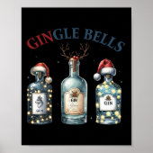 Gingle Bells Funny Gin Gin Bells Christmas Tree Me ポスター (正面)