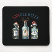 Gingle Bells Funny Gin Gin Bells Christmas Tree Me マウスパッド (正面)