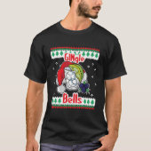 Gingle Bells Gin Tonic Glass Santa Ugly Tシャツ (正面)