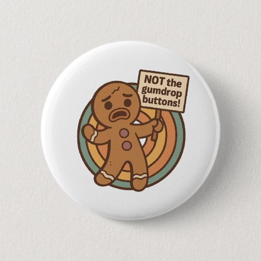 Gingy Christmas Button Pin 缶バッジ (正面)
