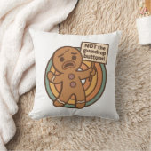 Gingy Gingerbread Christmas Throw Pillow クッション (ブランケット)