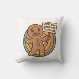 Gingy Gingerbread Christmas Throw Pillow クッション