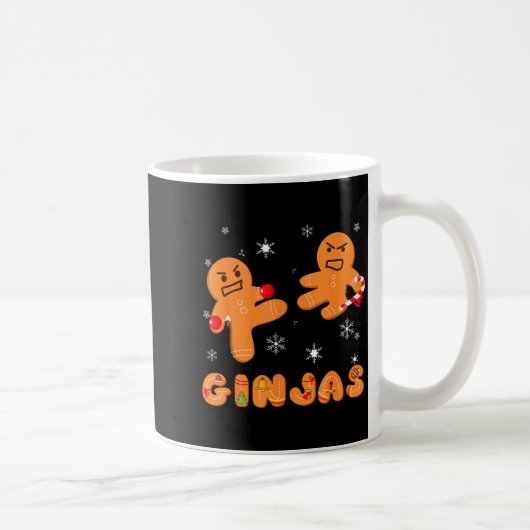 Ginjas Gingerbread Ninjas Funny Ugly Christmas  コーヒーマグカップ (右)