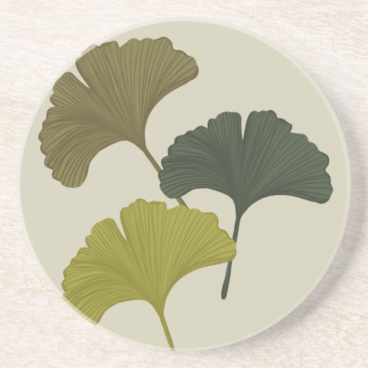 Ginkgo離れの背景色のカスタマイズ コースター (正面)