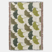 Ginkgo離れの背景色のカスタマイズ スローブランケット (正面縦)