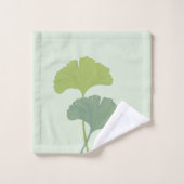 Ginkgo離れの背景色のカスタマイズ バスタオルセット (ウォッシュタオル)