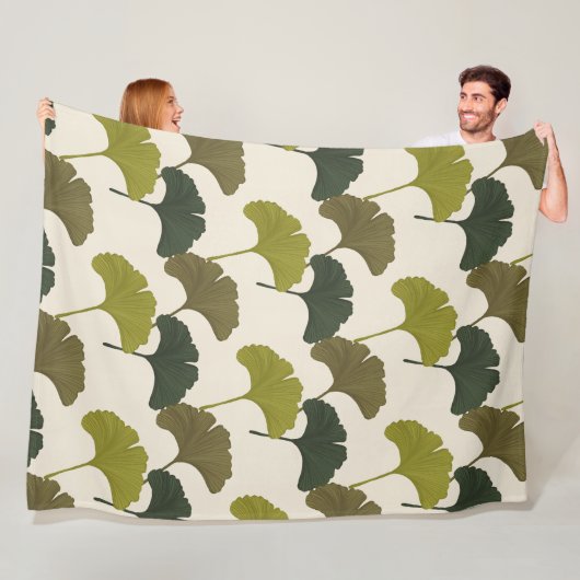 Ginkgo離れの背景色のカスタマイズ フリースブランケット (インサイチュ)