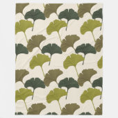 Ginkgo離れの背景色のカスタマイズ フリースブランケット (正面)