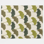 Ginkgo離れの背景色のカスタマイズ フリースブランケット (正面(横))