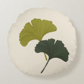 Ginkgo離れの背景色のカスタマイズ ラウンドクッション (正面)