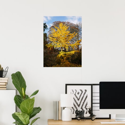 Ginkgo Biloba Tree Poster ポスター (ホームオフィス)