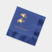 Ginkgo Leaf  Customizable  箔ナプキン (左)