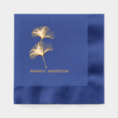 Ginkgo Leaf  Customizable  箔ナプキン (正面)