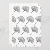Ginkgo leaf line art greeting card (正面/裏面)