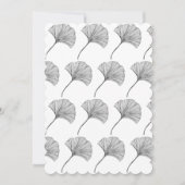 Ginkgo leaf line art greeting card (正面)