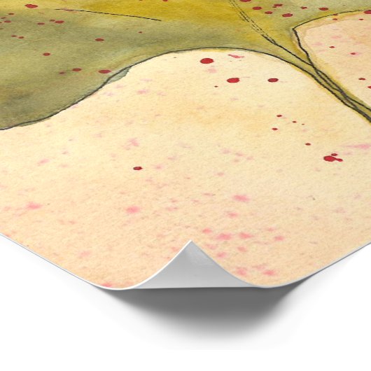 Ginkgo Leaves ポスター (角)