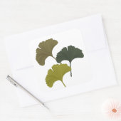 Ginkgo Leaves Customizable Background Colors  スクエアシール (封筒)