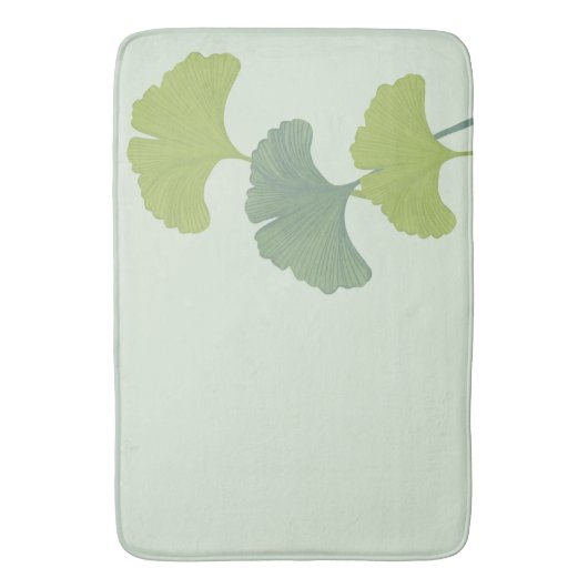 Ginkgo Leaves Customizable Background Colors バスマット (正面縦)
