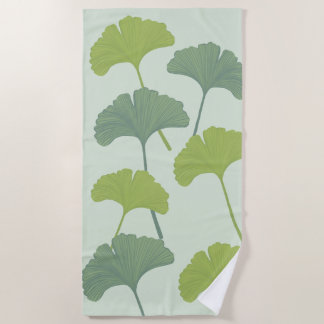 Ginkgo Leaves Customizable Background Colors  ビーチタオル