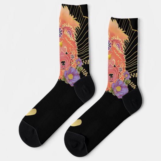 GINKGO SPIRIT Chow dog ソックス (左)