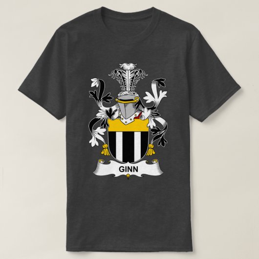 Ginn Coat of Arms Family Crest  Tシャツ (デザイン正面)