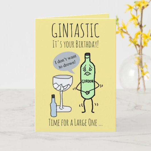 Gintasticそれはカスタマイズ可能なあなたの誕生日です カード (黄色い花)