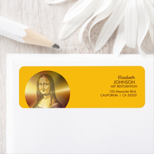 Gioconda Mona Lisa Leonardo Da Vinci Art ラベル (インサイチュ)