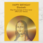 Gioconda Mona Lisa Leonardo Da Vinci Art ワインラベル (シングルラベル)