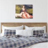 Giorgione's Woman with Unicorn (1510) Canvas キャンバスプリント (インサイチュ (寝室))