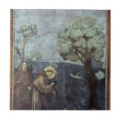 Giotto: 鳥に説教するSt Francis タイル (正面)
