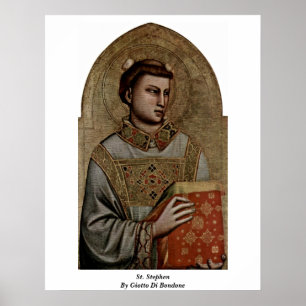 Giotto Di Bondone著セントスチーブン ポスター