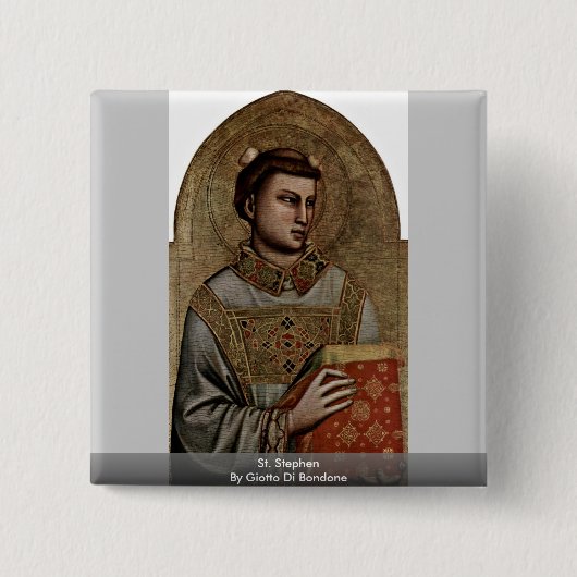Giotto Di Bondone著セントスチーブン 缶バッジ (正面)