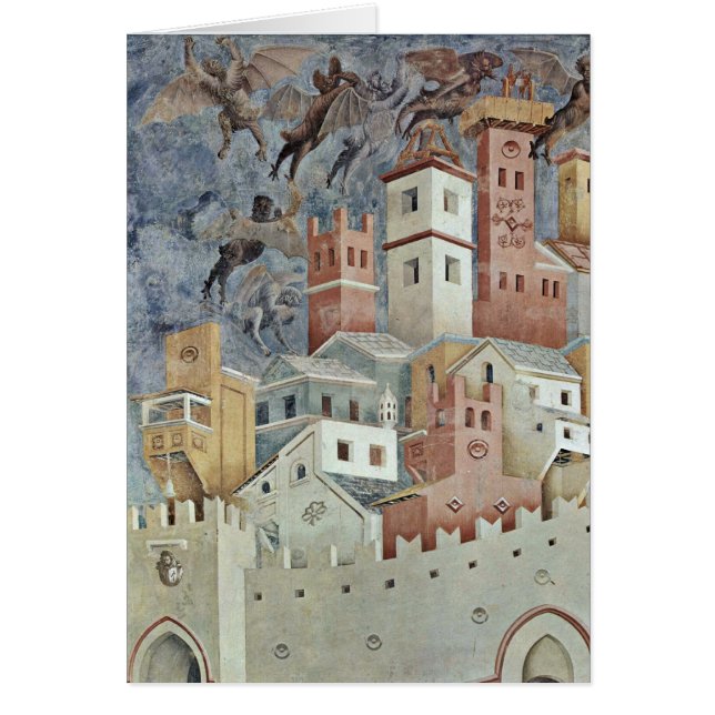 Giotto Di Bondone著悪魔の都市景色 (正面)